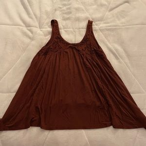 Brown/Maroon American Eagle Tank Top